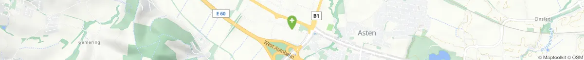 Kartendarstellung des Standorts für Apotheke im Frunpark in 4481 Asten